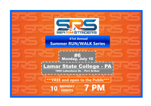 Sea Rim Striders FREE Summer Run/Walk Series #6