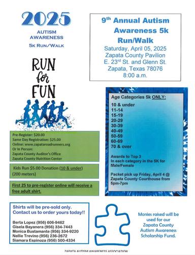 2025 Autism Awareness 5k Run & Walk