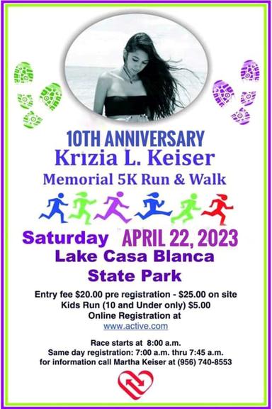 10th Anniversary Krizia L. Keiser Memorial 5k Run & Walk