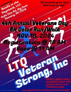 4th Annual Veterans Day 5K Color Run/Walk