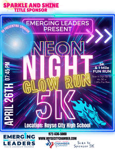 Neon Night Glow Run 5k & 1K FunRun Loop  by the Royse City Chamber & Emerging Leaders