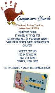 Compassion Church 5K Trail and Turkey Trot Run.