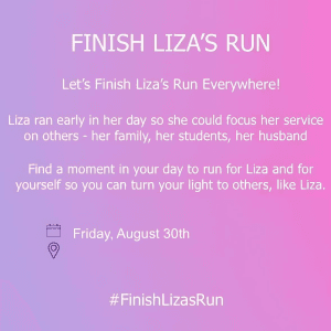 Finish Liza's Run - Charleston SC