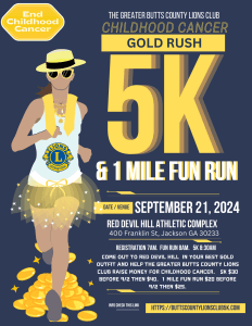 The Greater Butts County Lions Club Childhood Cancer Gold Rush